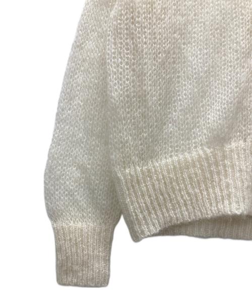 SHIPS（シップス）SHIPS (シップス) モヘヤ クルーネック カーディガン ホワイト サイズ:ONEの古着・服飾アイテム