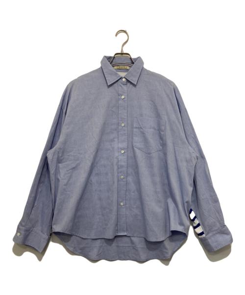 BLANC（ブラン）BLANC (ブラン) border combination shirt ブルー サイズ:38の古着・服飾アイテム