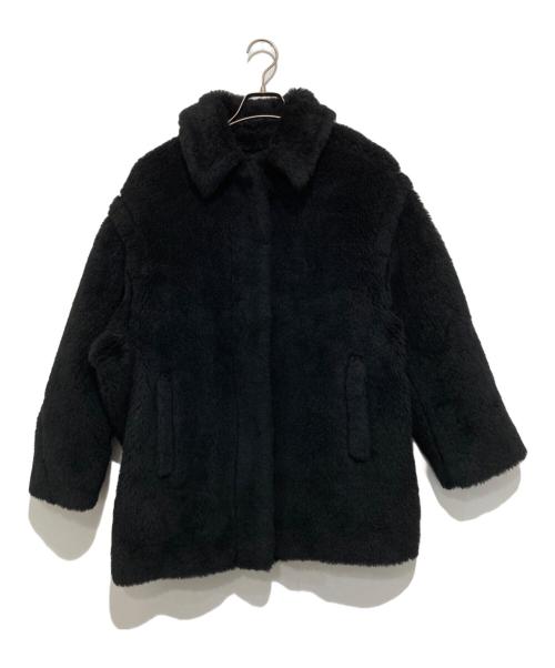 MaxMara（マックスマーラ）MaxMara (マックスマーラ) テディベアショートコート 108605136 ブラック サイズ:36の古着・服飾アイテム