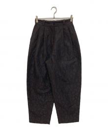 anuke（アンヌーク）の古着「Leopard Jacquard Pants　レオパードジャガードパンツ　62520729」｜ブラウン