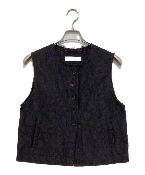 anuke（アンヌーク）anuke (アンヌーク) Leopard Jacquard Vest　レオパードジャガードベスト　62520111 ブラウン サイズ:FREEの古着・服飾アイテム
