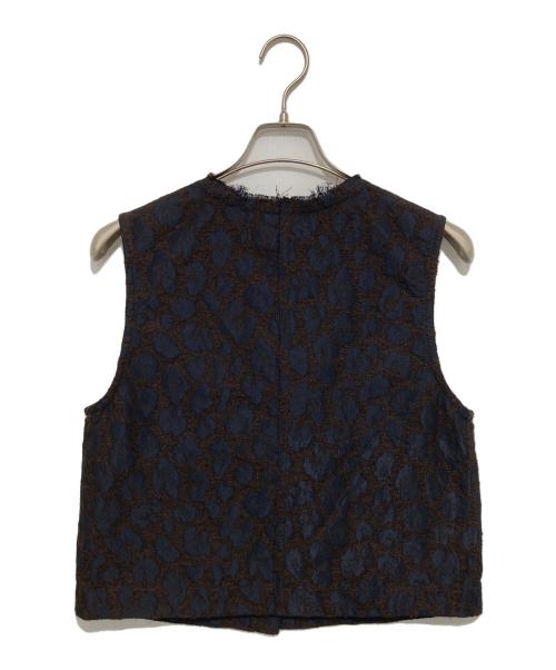 anuke（アンヌーク）anuke (アンヌーク) Leopard Jacquard Vest　レオパードジャガードベスト　62520111 ブラウン サイズ:FREEの古着・服飾アイテム
