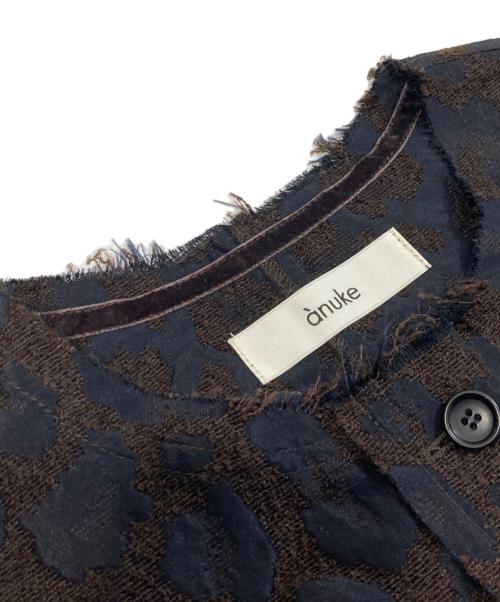 anuke（アンヌーク）anuke (アンヌーク) Leopard Jacquard Vest　レオパードジャガードベスト　62520111 ブラウン サイズ:FREEの古着・服飾アイテム