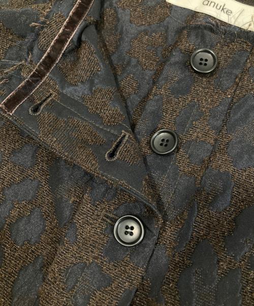 anuke（アンヌーク）anuke (アンヌーク) Leopard Jacquard Vest　レオパードジャガードベスト　62520111 ブラウン サイズ:FREEの古着・服飾アイテム