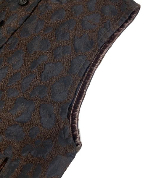 anuke（アンヌーク）anuke (アンヌーク) Leopard Jacquard Vest　レオパードジャガードベスト　62520111 ブラウン サイズ:FREEの古着・服飾アイテム