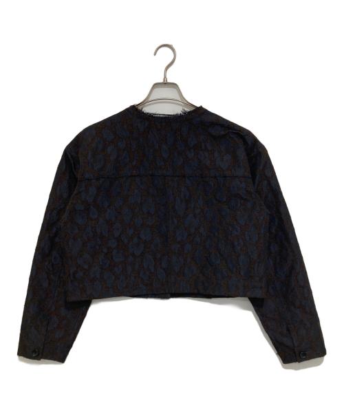 anuke（アンヌーク）anuke (アンヌーク) Leopard Jacquard Jacket　62520110 ブラウン サイズ:38の古着・服飾アイテム