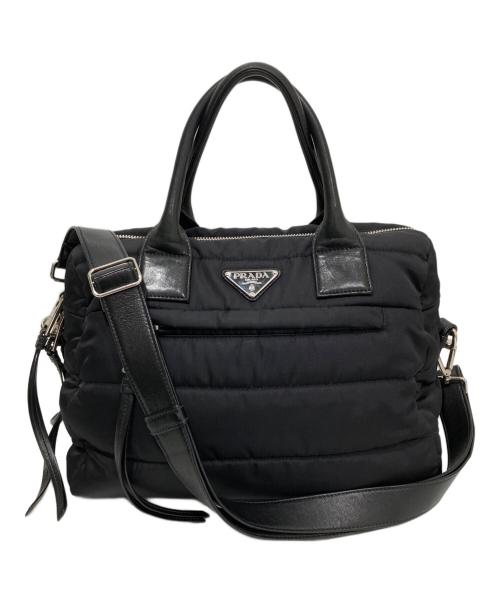 PRADA（プラダ）PRADA (プラダ) ステートボンバー 2WAYバッグ 1BB024 ブラックの古着・服飾アイテム