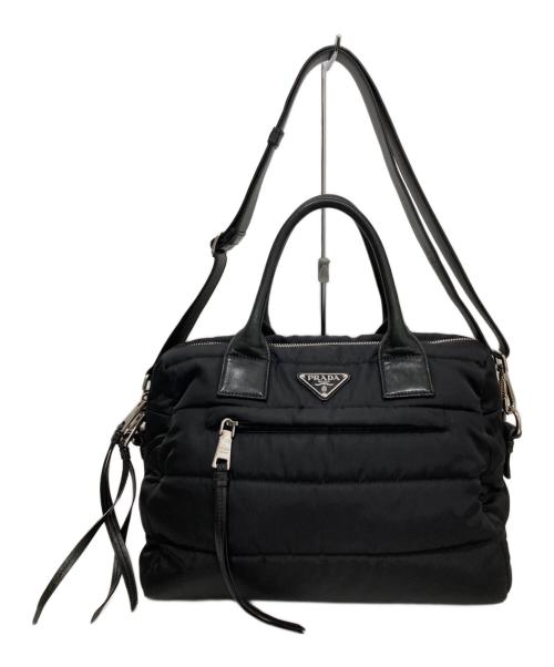 PRADA（プラダ）PRADA (プラダ) ステートボンバー 2WAYバッグ 1BB024 ブラックの古着・服飾アイテム