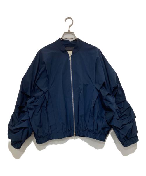 DRIES VAN NOTEN（ドリスヴァンノッテン）DRIES VAN NOTEN (ドリスヴァンノッテン) ラッフルスリーブボンバージャケット ネイビー サイズ:Mの古着・服飾アイテム