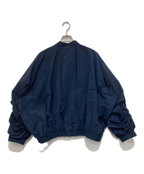 DRIES VAN NOTEN（ドリスヴァンノッテン）DRIES VAN NOTEN (ドリスヴァンノッテン) ラッフルスリーブボンバージャケット ネイビー サイズ:Mの古着・服飾アイテム