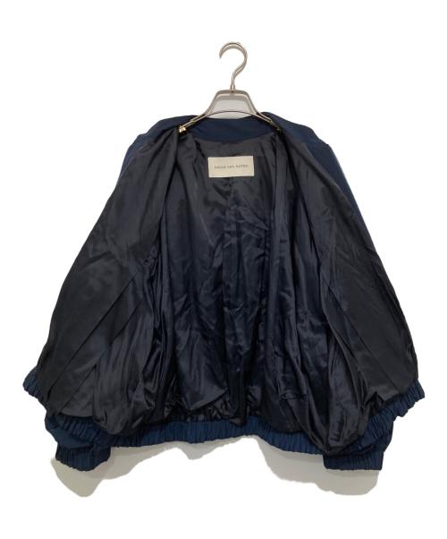 DRIES VAN NOTEN（ドリスヴァンノッテン）DRIES VAN NOTEN (ドリスヴァンノッテン) ラッフルスリーブボンバージャケット ネイビー サイズ:Mの古着・服飾アイテム