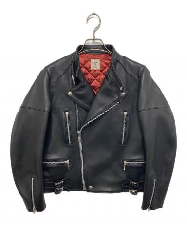 Scye パデッド レザー ライダース ジャケット ブルゾン 羊革 38 中古・古着通販】SCYE (サイ) Lamb Skin Leather Biker Jacket