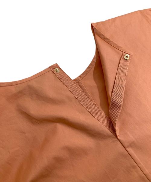 DRAWER（ドゥロワー）DRAWER (ドゥロワー) オーガンコンビブラウス　6521-299-1239 オレンジ サイズ:38の古着・服飾アイテム