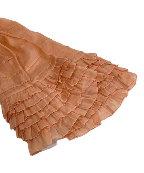 DRAWER（ドゥロワー）DRAWER (ドゥロワー) オーガンコンビブラウス　6521-299-1239 オレンジ サイズ:38の古着・服飾アイテム
