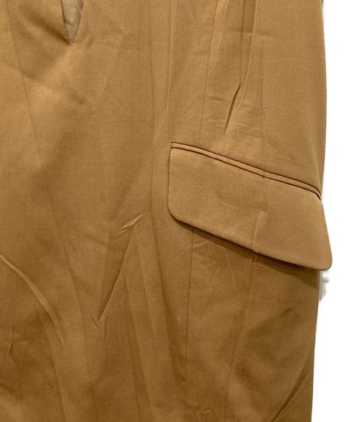 MM6 Maison Margiela（エムエムシックスメゾンマルジェラ）MM6 Maison Margiela (エムエムシックスメゾンマルジェラ) シワ加工 Vネック サイドスリット ロングワンピース S32CU0140 S47848　ノースリーブワンピース ブラウン サイズ:38の古着・服飾アイテム