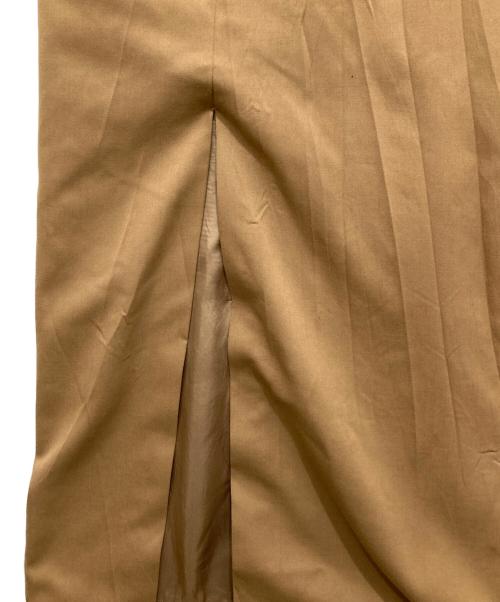 MM6 Maison Margiela（エムエムシックスメゾンマルジェラ）MM6 Maison Margiela (エムエムシックスメゾンマルジェラ) シワ加工 Vネック サイドスリット ロングワンピース S32CU0140 S47848　ノースリーブワンピース ブラウン サイズ:38の古着・服飾アイテム