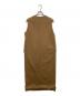 MM6 Maison Margiela (エムエムシックスメゾンマルジェラ) シワ加工 Vネック サイドスリット ロングワンピース S32CU0140 S47848　ノースリーブワンピース ブラウン サイズ:38：8000円