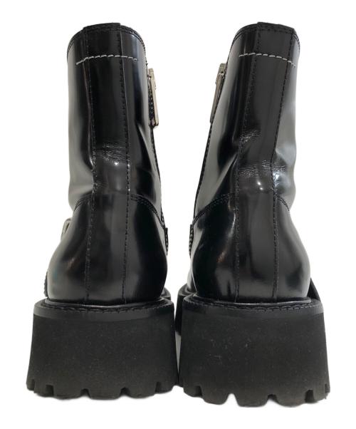 MM6 Maison Margiela（エムエムシックスメゾンマルジェラ）MM6 Maison Margiela (エムエムシックスメゾンマルジェラ) バックルアンクルブーツ　サイドジップブーツ　S59WU0239 P5779 ブラック サイズ:37の古着・服飾アイテム