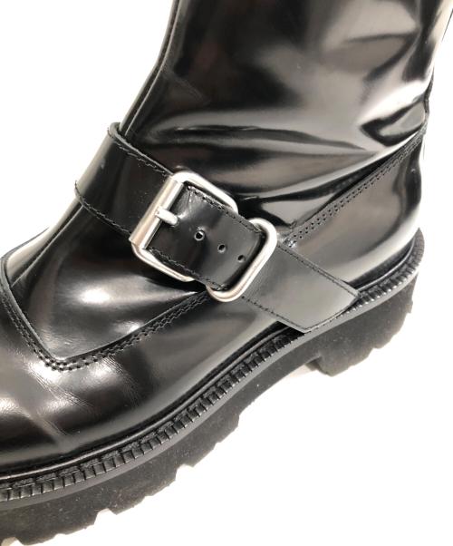 MM6 Maison Margiela（エムエムシックスメゾンマルジェラ）MM6 Maison Margiela (エムエムシックスメゾンマルジェラ) バックルアンクルブーツ　サイドジップブーツ　S59WU0239 P5779 ブラック サイズ:37の古着・服飾アイテム