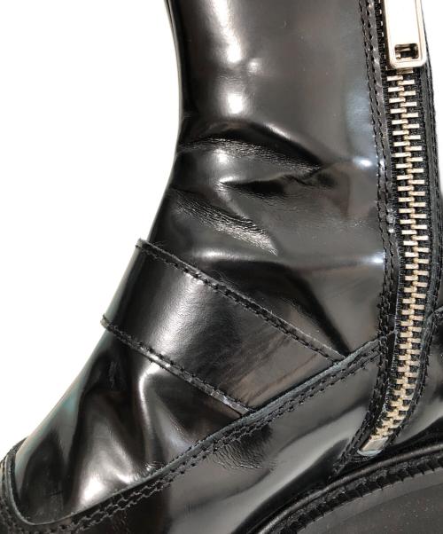 MM6 Maison Margiela（エムエムシックスメゾンマルジェラ）MM6 Maison Margiela (エムエムシックスメゾンマルジェラ) バックルアンクルブーツ　サイドジップブーツ　S59WU0239 P5779 ブラック サイズ:37の古着・服飾アイテム