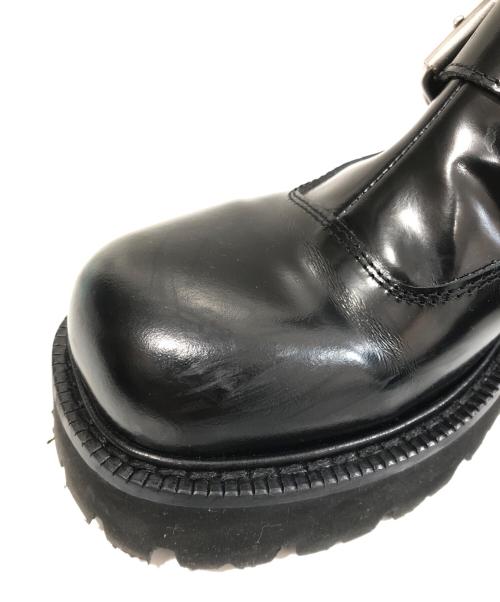 MM6 Maison Margiela（エムエムシックスメゾンマルジェラ）MM6 Maison Margiela (エムエムシックスメゾンマルジェラ) バックルアンクルブーツ　サイドジップブーツ　S59WU0239 P5779 ブラック サイズ:37の古着・服飾アイテム