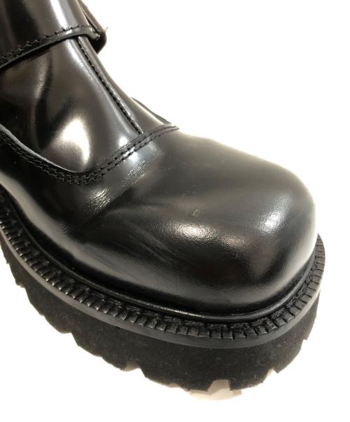 MM6 Maison Margiela（エムエムシックスメゾンマルジェラ）MM6 Maison Margiela (エムエムシックスメゾンマルジェラ) バックルアンクルブーツ　サイドジップブーツ　S59WU0239 P5779 ブラック サイズ:37の古着・服飾アイテム