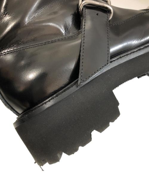 MM6 Maison Margiela（エムエムシックスメゾンマルジェラ）MM6 Maison Margiela (エムエムシックスメゾンマルジェラ) バックルアンクルブーツ　サイドジップブーツ　S59WU0239 P5779 ブラック サイズ:37の古着・服飾アイテム