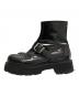 MM6 Maison Margiela (エムエムシックスメゾンマルジェラ) バックルアンクルブーツ　サイドジップブーツ　S59WU0239 P5779 ブラック サイズ:37：30000円