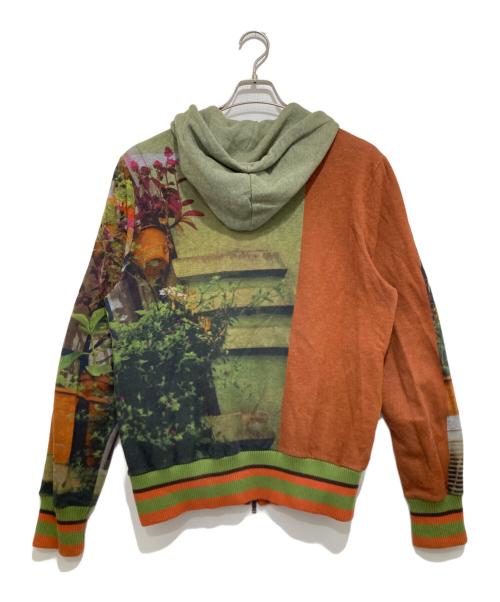 ETRO（エトロ）ETRO (エトロ) 総柄ジップパーカー カーキ サイズ:Mの古着・服飾アイテム