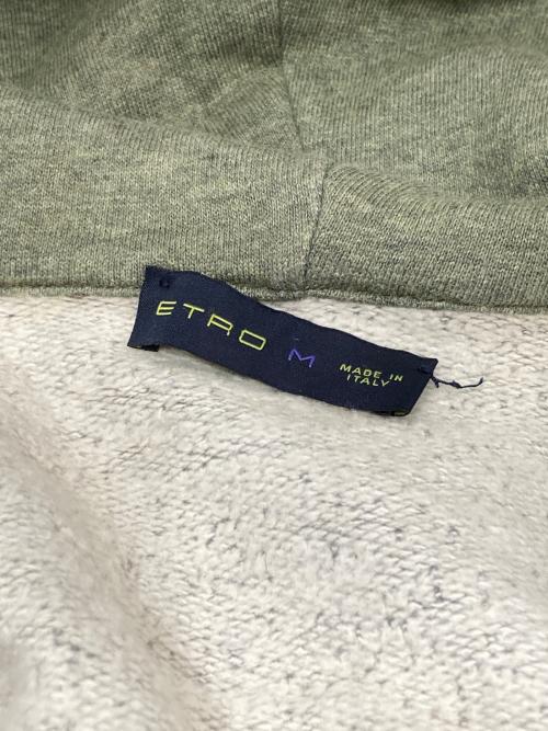 ETRO（エトロ）ETRO (エトロ) 総柄ジップパーカー カーキ サイズ:Mの古着・服飾アイテム