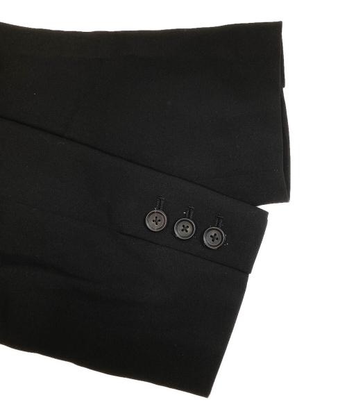 Yohji Yamamoto pour homme（ヨウジヤマモト プールオム）Yohji Yamamoto pour homme (ヨウジヤマモト プールオム) 23SS SUMMER TUXEDO W-DRAPING JK-C  ドレーピング サマータキシードジャケット HZ-J37-102 ブラック サイズ:2の古着・服飾アイテム