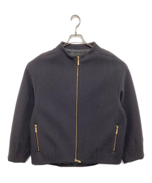 Noble（ノーブル）Noble (ノーブル) MTRレイズドネックジップコート 25020240300040 ネイビー サイズ:36の古着・服飾アイテム