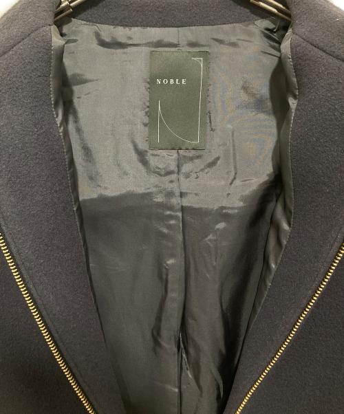 Noble（ノーブル）Noble (ノーブル) MTRレイズドネックジップコート 25020240300040 ネイビー サイズ:36の古着・服飾アイテム