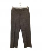 AURALEEオーラリー）の古着「ALPACA WOOL SILK TWEED SLACKS　アルパカウールシルクツイードスラックス　A25AP04LS」｜ブラウン