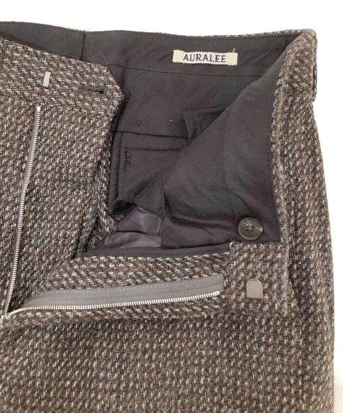AURALEE（オーラリー）AURALEE (オーラリー) ALPACA WOOL SILK TWEED SLACKS　アルパカウールシルクツイードスラックス　A25AP04LS ブラウン サイズ:3の古着・服飾アイテム