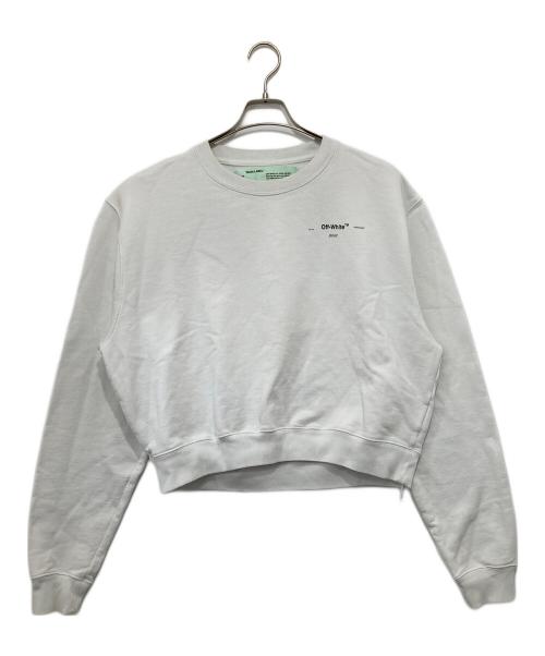 OFFWHITE（オフホワイト）OFFWHITE (オフホワイト) HANNA LEAVES クルーネックスウェット ホワイト サイズ:Mの古着・服飾アイテム