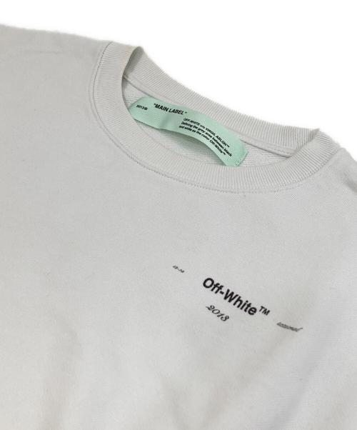 OFFWHITE（オフホワイト）OFFWHITE (オフホワイト) HANNA LEAVES クルーネックスウェット ホワイト サイズ:Mの古着・服飾アイテム