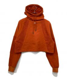 OFFWHITE（オフホワイト）の古着「クロップド ハイネック フーディ」｜オレンジ