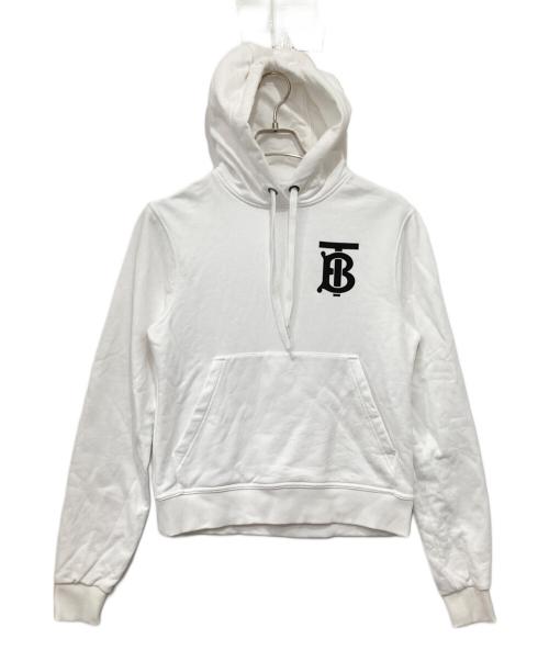 BURBERRY LONDON（バーバリーロンドン）BURBERRY LONDON (バーバリーロンドン) TBロゴ フーデッド スウェットシャツ ホワイト サイズ:XXSの古着・服飾アイテム