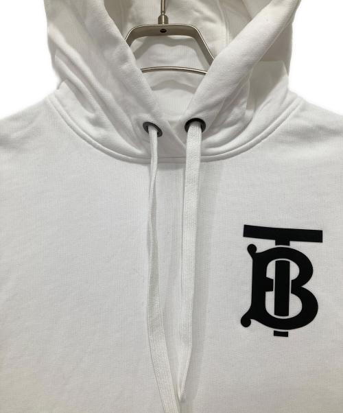 BURBERRY LONDON（バーバリーロンドン）BURBERRY LONDON (バーバリーロンドン) TBロゴ フーデッド スウェットシャツ ホワイト サイズ:XXSの古着・服飾アイテム
