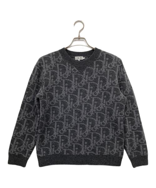 Christian Dior（クリスチャン ディオール）Christian Dior (クリスチャン ディオール) オブリーク ニットセーター グレー サイズ:13(KIDS)の古着・服飾アイテム