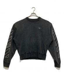 OFFWHITE（オフホワイト）の古着「アブストラクトアロー クルーネックスウェット」｜ブラック