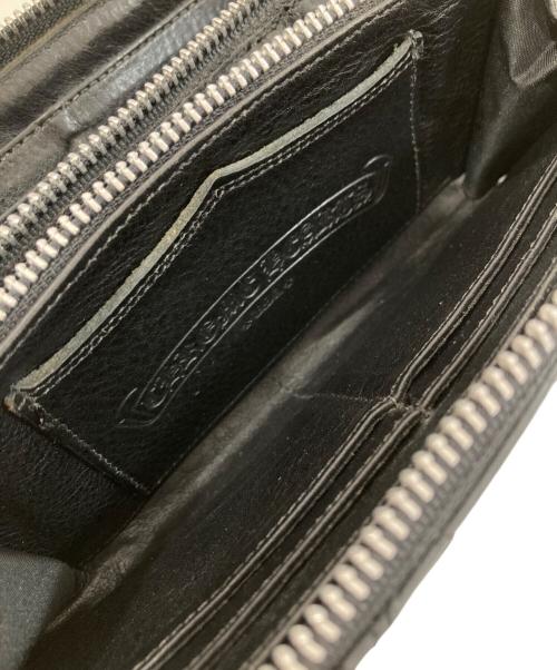CHROME HEARTS（クロムハーツ）CHROME HEARTS (クロムハーツ) セメタリークロス キルティング クロスパッチ ラウンドファスナー ブラックの古着・服飾アイテム