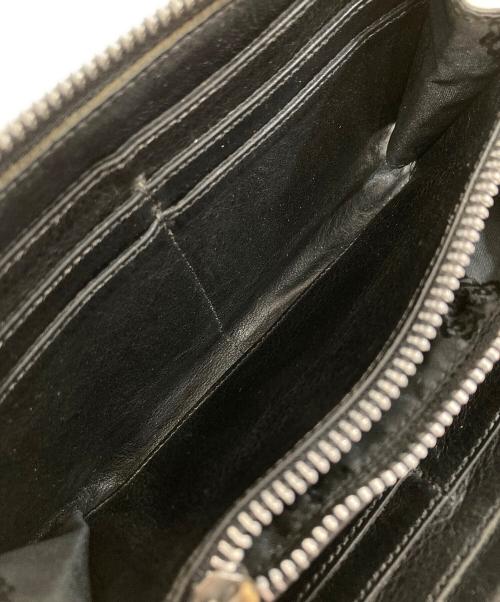 CHROME HEARTS（クロムハーツ）CHROME HEARTS (クロムハーツ) セメタリークロス キルティング クロスパッチ ラウンドファスナー ブラックの古着・服飾アイテム