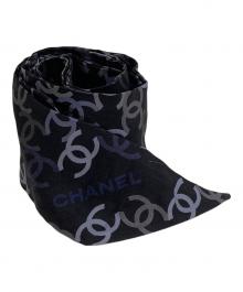 CHANEL（シャネル）の古着「ココマークツイリー シルクスカーフ」｜ブラック
