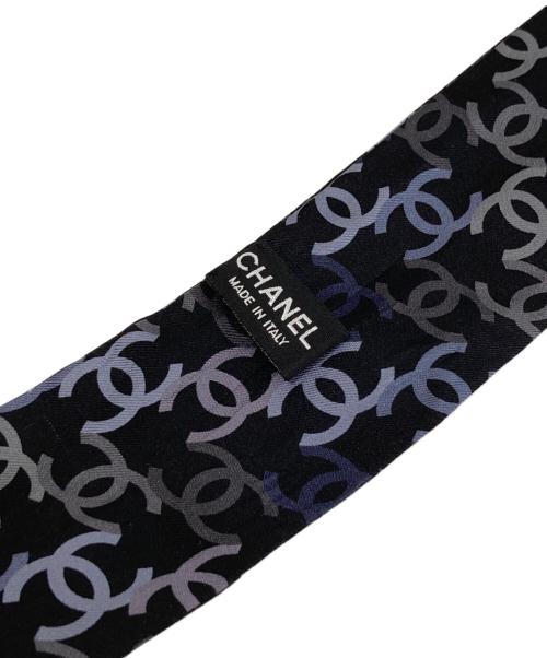 CHANEL（シャネル）CHANEL (シャネル) ココマークツイリー シルクスカーフ ブラックの古着・服飾アイテム