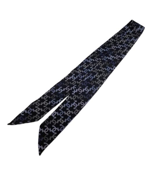 CHANEL（シャネル）CHANEL (シャネル) ココマークツイリー シルクスカーフ ブラックの古着・服飾アイテム