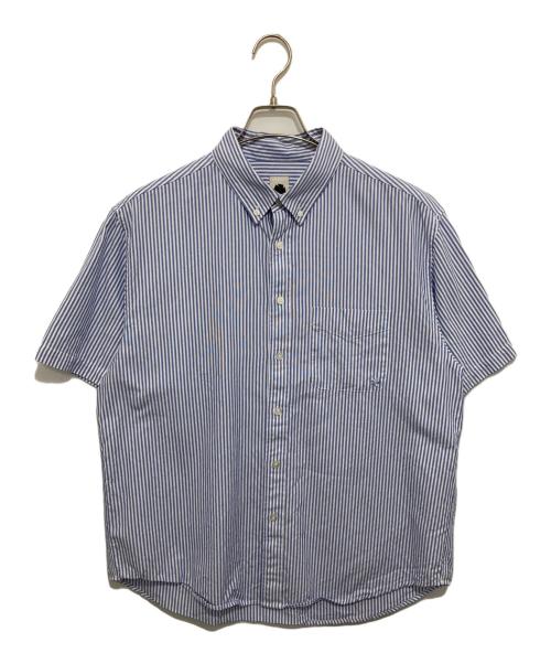 VOWELS（バウルズ）VOWELS (バウルズ) Short Sleeve Button Down Shirt　ショートスリーブボタンダウンシャツ　VO-25SS-SH038-101-2 ブルー サイズ:２の古着・服飾アイテム