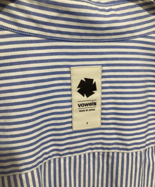 VOWELS（バウルズ）VOWELS (バウルズ) Short Sleeve Button Down Shirt　ショートスリーブボタンダウンシャツ　VO-25SS-SH038-101-2 ブルー サイズ:２の古着・服飾アイテム