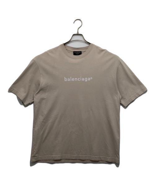 BALENCIAGA（バレンシアガ）BALENCIAGA (バレンシアガ) Logo Medium Fit Tee 612966 TIV54 ベージュ サイズ:Mの古着・服飾アイテム